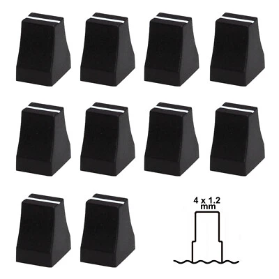 SIFAM 10 slide potentiometer FADER KNOB CAP BLACK 4x1.2mm replacement pot - Image 1 of 4