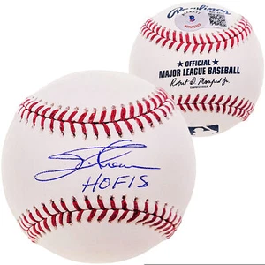 JIM THOME AUTOGRAPHED MLB BASEBALL INDIANS "HOF 18" BECKETT WITNESS 207969 - Picture 1 of 5