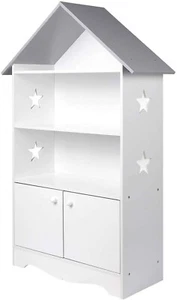 Kinderregal Bücherregal Aufbewahrungsregal Spielzeugregal Holz Weiß rk006 - Bild 1 von 5