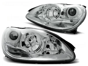 Scheinwerfer Set für Mercedes S-Klasse W220 BJ 09/98-05/05 Klar/Chrom - Bild 1 von 1