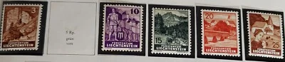 Liechtenstein 1937 Landscapes and Castles - Image 1 of 3