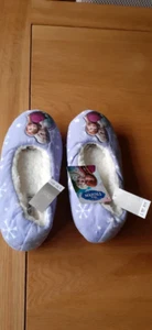 Neu NEXT Marken Winter Hausschuhe GR 2 DISNEY FROZEN Elsa und Anna - Bild 1 von 4