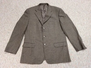 Ermenegildo Zenga Jacket Mens 46R Brown Blazer Sport Coat Wool Cashmere Silk - Picture 1 of 15