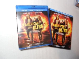 American Ultra Eisenberg Kristen Stewart DVD Slip cover OOP NEW Sealed BLU-RAY - Imagen 1 de 9