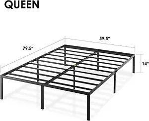 Best Price Mattress 14 Inch Metal Platform Beds w/ Heavy Duty Steel Slat Mattres - Picture 1 of 9