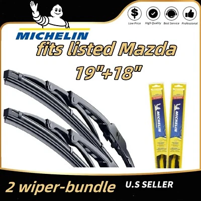 Alto rendimiento: Juego de 2 limpiaparabrisas Michelin se adapta a la lista Mazda: 13-19-18 Foto 1 de 4
