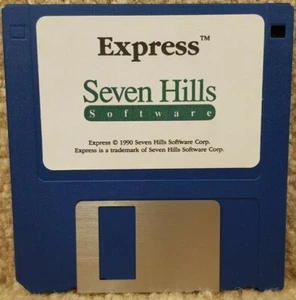 Disquete vintage 1990 Apple IIgs 3,5 pulgadas Seven Hills Software Corp Express - Imagen 1 de 2