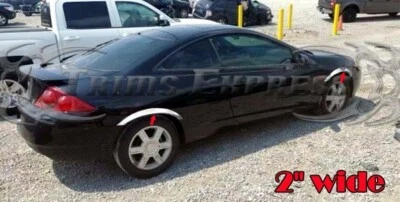 para: 1999-2002 MERCURY COUGAR Guardabarros Borde Rueda Labio Pozo 4 Piezas 2" Arco Inoxidable Foto 1 de 4