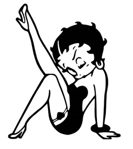 Betty Boop Vinyl-Autoaufkleber/Sticker LUSTIG Fenster Stoßstange Laptop usw. UK - Bild 1 von 6
