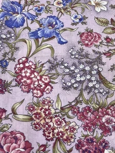 Vintage Cranston Cotton Fabric 35 inches x 44" Wide USA Pink Multi Flower Floral - Picture 1 of 6
