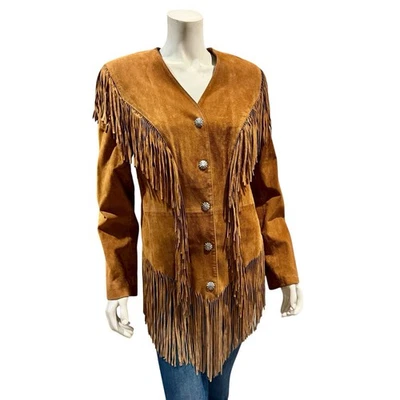 Cripple Creek Suede Leather Western Boho Fringe Jacket - Image 1 of 4