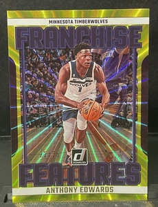ANTHONY EDWARDS 22/25 FRANQUICIA AMARILLA CARACTERÍSTICAS 2023-24 PANINI DONRUSS ¡RARO! SSP - Imagen 1 de 3