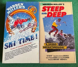 Warren Miller's Ski Time (1983) + Steep and Deep (1986) 2 VHS + 2 FREE DVDs - Bild 1 von 3