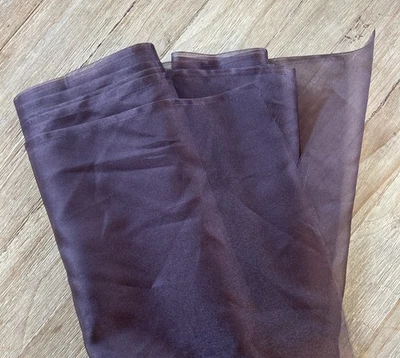 Organza Fabric 10Yds 44" W Brown Plum Sheer Sewing Craft Wedding Party - Image 1 of 2