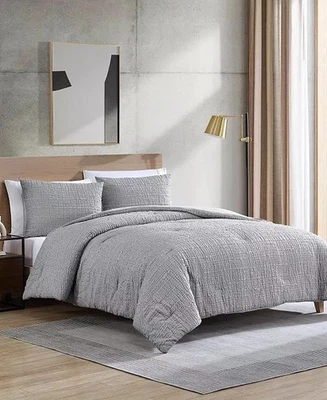 Kenneth Cole New York Serenity Wavy Lines Embossed 2-Pc. Duvet Cover Set, Twin - Image 1 of 4