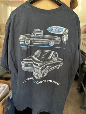Camiseta vintage Chevy Cheyenne camioneta pickup - clásica Chevy Truck’n - negra Foto 1 de 2