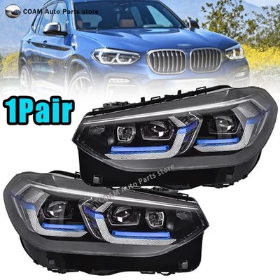 1Pair For BMW X3 G01 Head lamps G08 2018-2022 LED DRL Headlight - Image 1 of 4