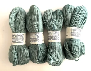 Handgesponnen gefärbte Wolle Garn Menge 4 Knäuel SANTA FE FIBER ARTS Aqua Salbeigrün NEU - Bild 1 von 13