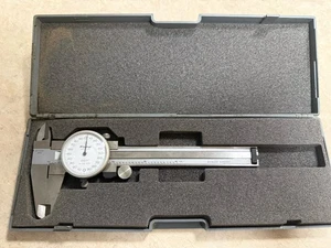 Mitutoyo 4" Dial Caliper No. 505-629 Stainless Steel Japan W/Case Machinist Tool - Picture 1 of 7