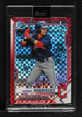 2021 Bowman Chrome X Prospects Red X-Fractor /3 Gabriel Rodriguez #BCP-180 - Image 1 of 2