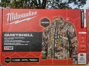 Milwaukee M12 Mens XL 12V Heated Quietshell Jacket Kit With Cp3.0 Btty Camo, NEW - Picture 1 of 12