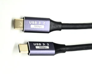 1m (3.28ft) USB 3.2 Gen2 Type C Cable Thunderbolt 3 10Gbps USB-C Data Sync Cable - Picture 1 of 5