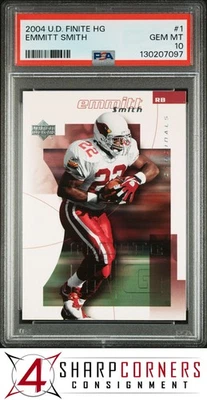 2004 UPPER DECK FINITE HG #1 EMMITT SMITH HOF POP 2 PSA 10 - Image 1 of 3