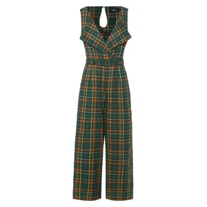 Dolly and Dotty Jumpsuit Sylvia Green Tartan Retro Vintage Overall - Bild 1 von 9