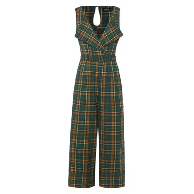 Dolly and Dotty Jumpsuit Sylvia Green Tartan Retro Vintage Overall - Bild 1 von 4