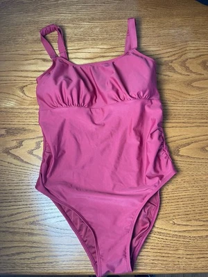 Kindred Bravely Maternity Nursing One Piece Swimsuit Burgundy UPF 50+ Medium - Image 1 of 4
