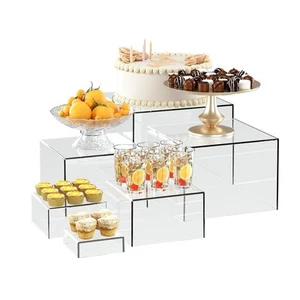 6 Clear Acrylic Boxes for Display as Buffet Risers and Stands, Food Display R... - Picture 1 of 6