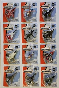 Matchbox Fighter Jets & Helicopter Sky Busters 1:64 Lot of 12 (No Duplicates) - Picture 1 of 8
