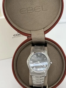 Ebel Sport Classic Automatic Stainless Steel Gray Dial Date Mens Watch 1216431 - Picture 1 of 16