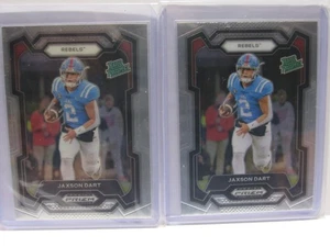 Lote de 2 quilates de tarjetas de novato Gigantes QB JAXSON DART RATED PROSPECT PRIZM DRAFT PICKS 2024 - Imagen 1 de 1