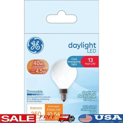 Dimmable LED Light Bulb 40W Equivalent Daylight G16.5 E12 Base Energy Saving New - Image 1 of 4