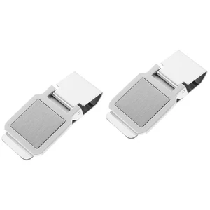 Cartera de acero inoxidable de 2 piezas con clip para dinero portátil delgada minimalista - Imagen 1 de 12