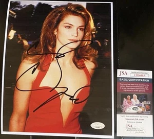 Cindy Crawford LARGE SIGNED Pretty Woman Oscars Red Dress 8x10 Photo w/ JSA COA - Picture 1 of 5