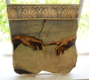 Manos colgantes de pared DaVinci de Dios y Adán - Imagen 1 de 6
