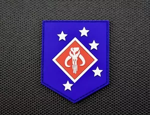 3D PVC Mandalorian Raider Patch GITD Star Wars MARSOC USMC Boba Fett Mythosaur - Picture 1 of 3