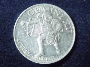 Man in Space SHELL GAS CONTEST 1969 GEMINI IV BIANCO MCDIVITT USA Alluminio T9 - Foto 1 di 2