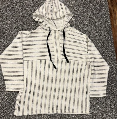 Sudadera con capucha para mujer VINCE CAMUTO a rayas 1/4 frontal a presión talla grande (A14) Foto 1 de 4