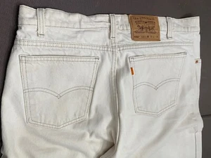 Jeans vintage Levi's 505 gamba dritta arancione linguetta uomo 36x33 made in USA anni 90 conici - Foto 1 di 13