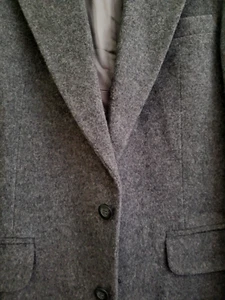 Vintage Robert Stock 100% Camel Hair Gray Two-Button Blazer - Size 40L - Picture 1 of 7