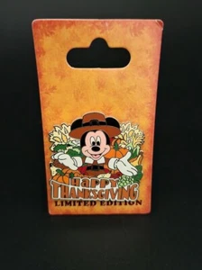 Disney 2009 Happy Thanksgiving LE 3000 pin pilgrim Mickey Mouse - Picture 1 of 1