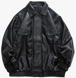 Aelfric Eden Damen Oversized Lederjacken Herren Kunstleder Bomberjacke 90 - Bild 1 von 4