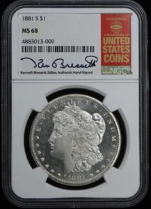1881-S Morgan Dollar S$1 NGC MS68 - Picture 1 of 4