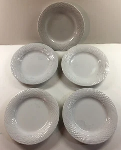 5 China Pearl Edinburgh Floral White Salad Plates 7.5" - Picture 1 of 8