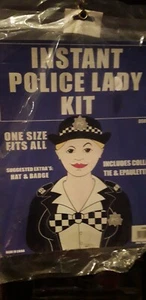  Police Women Set Collar Tie Epauletts Fancy Dress Costume Accessories Set - Picture 1 of 1
