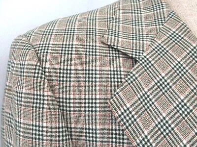 SUPERFLY De Colección Años 70 Verde Dorado Óxido Cuadros Poli Disco Proxeneta Blazer Resort Chaqueta 40 Foto 1 de 4