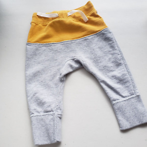 Hanna Andersson Baby Boys Joggers Sweatpants Size 18 - 24 Months Yellow Gray
